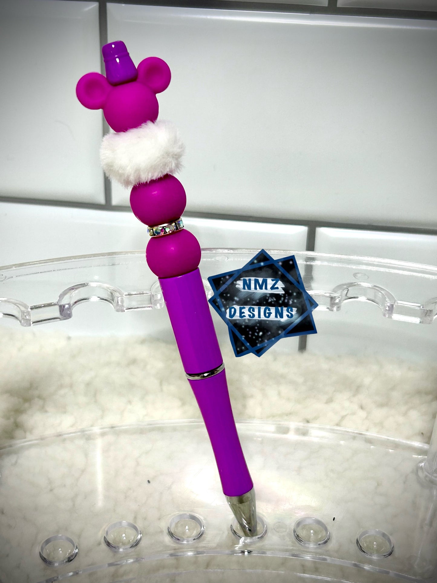 Custom beaded pens (Comes with a free refillable ink)