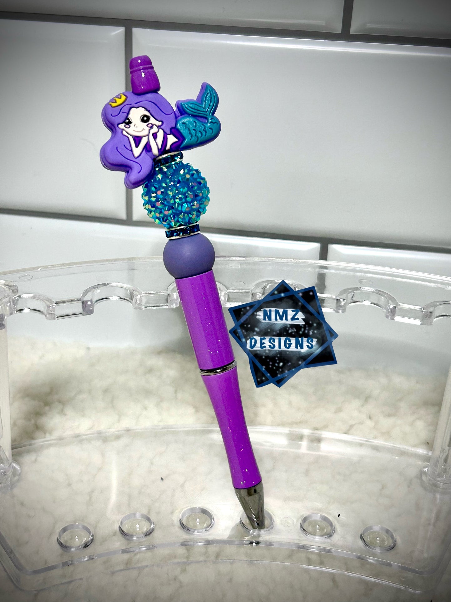 Custom beaded pens (Comes with a free refillable ink)