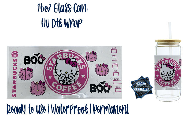 Pink HK Boo Coffee UVDTF