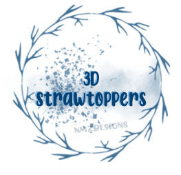 3D Straw toppers