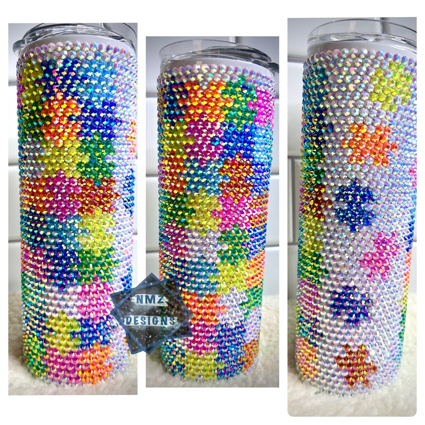 20oz Autism Rhinestone Tumbler