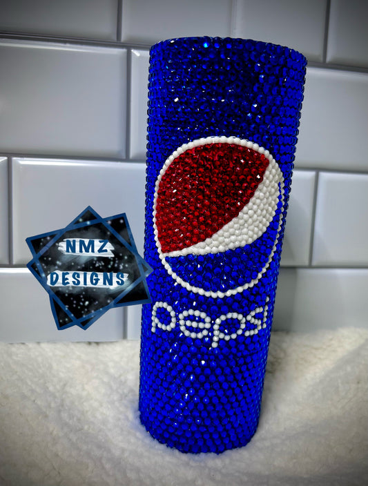 20oz Blue drink Rhinestone Tumbler