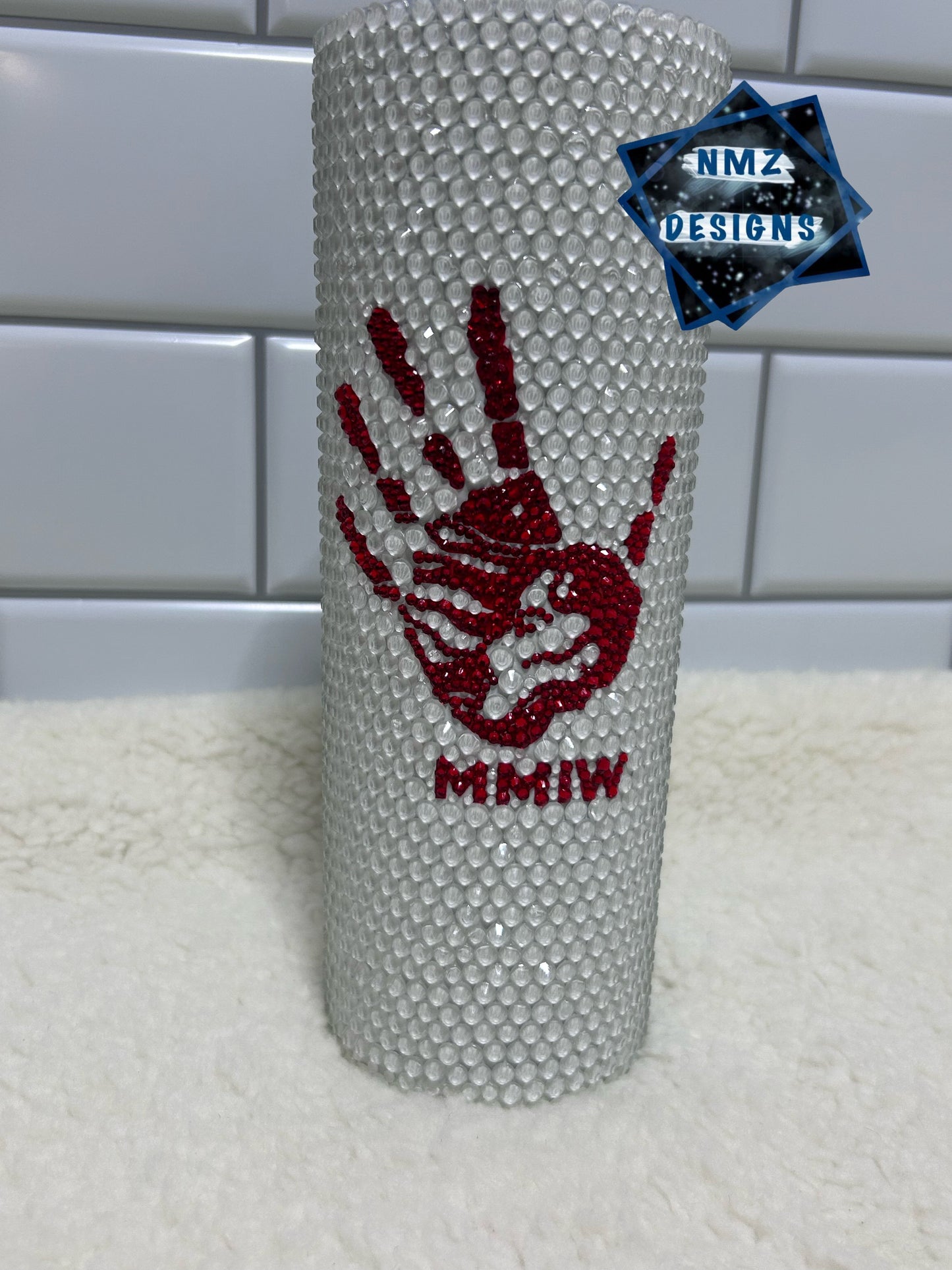 20oz MMIW Rhinestone Glass Tumbler