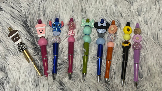 Custom beaded pens (Comes with a free refillable ink)