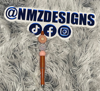 Custom beaded pens (Comes with a free refillable ink)